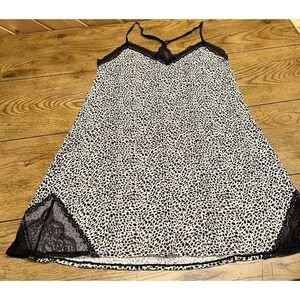 Y2K 2000s Victoria's Secret Leopard Lace Lingerie Nightie‎ Racerback Women's M